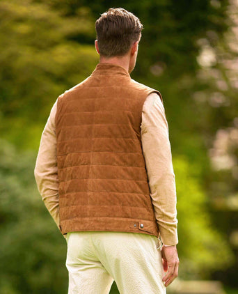 Wellington Bodywarmer Leer | Bruin