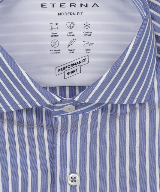 Shirt Button Down | Blauw streep