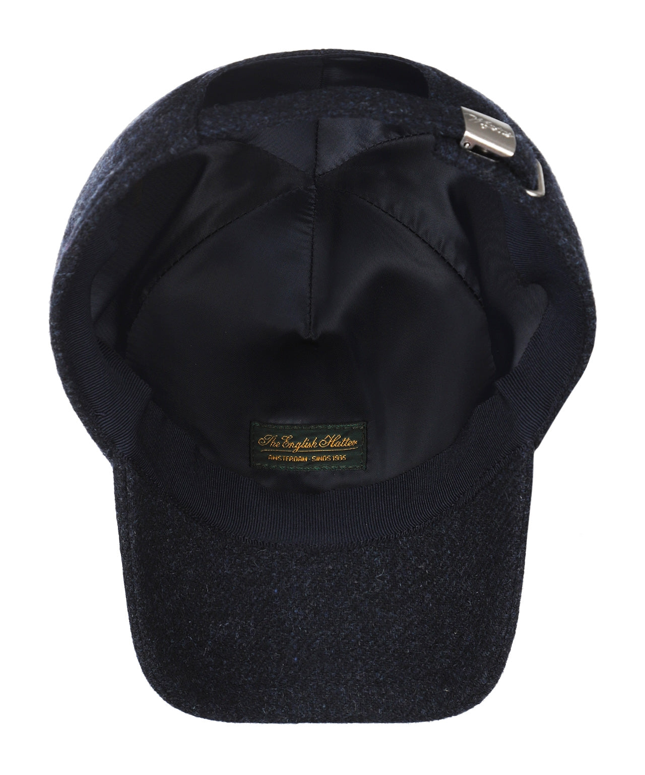 Wigens Tweed Baseball Cap | Navy Blue