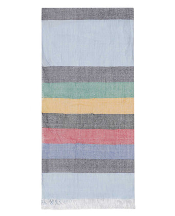 Streep Sjaal breed | Blauw