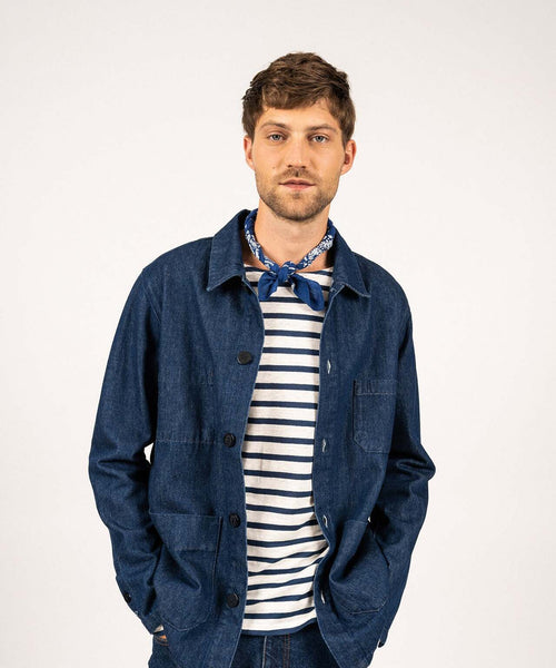 Saint James Sirocco Overshirt | Denim Blauw