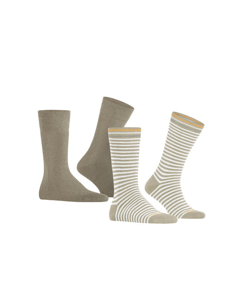 Burlington Sok Everyday Stripe 2-pack | Bruin