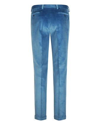 Corduroy Pantalon Brede Rib | Blauw