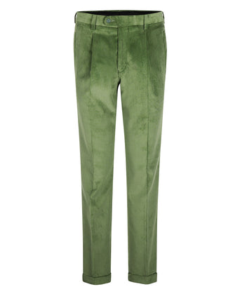 Corduroy Pantalon Brede Rib | Groen