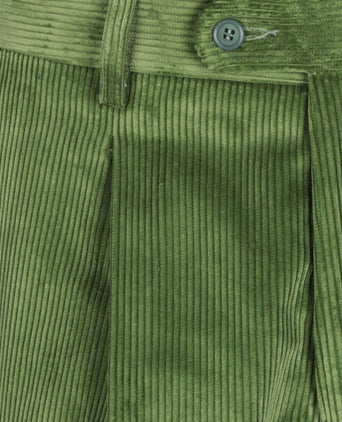Corduroy Pantalon Brede Rib | Groen