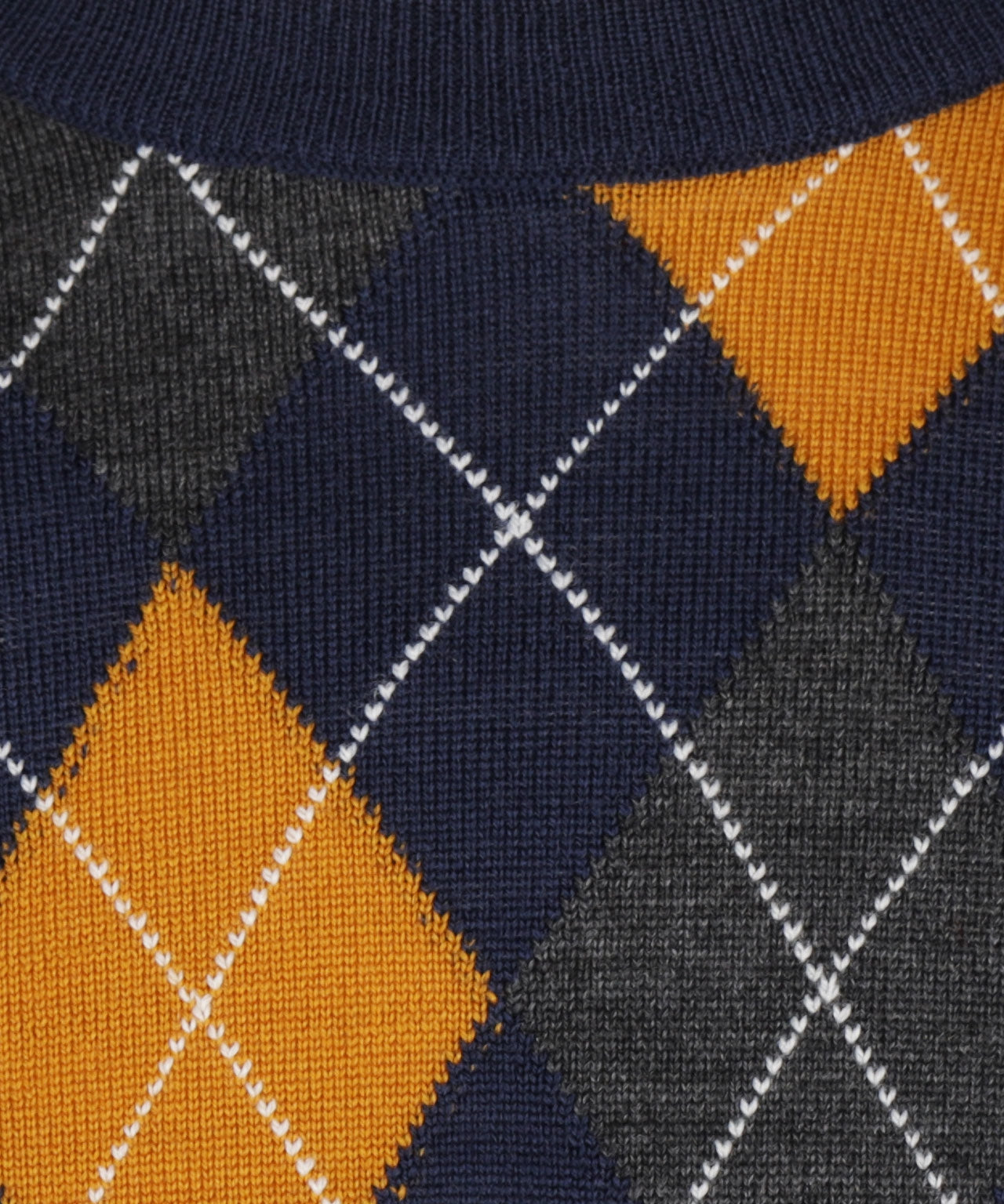 Merino Ronde Hals Ruit Pullover | Jeans