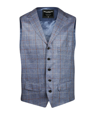 Wellington Gilet 100% Zijde | Blauw Wellington Gilet 100% Zijde | Blauw