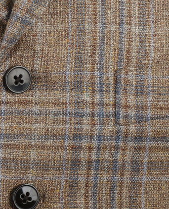 Gilet zijde met wol mix | Bruin