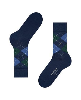 Burlington Edinburgh Heren Sokken | Blauw