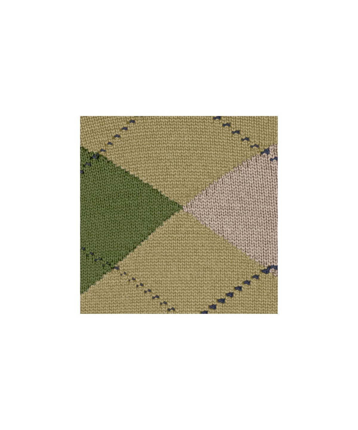 Edinburgh Sok | Khaki diamond check