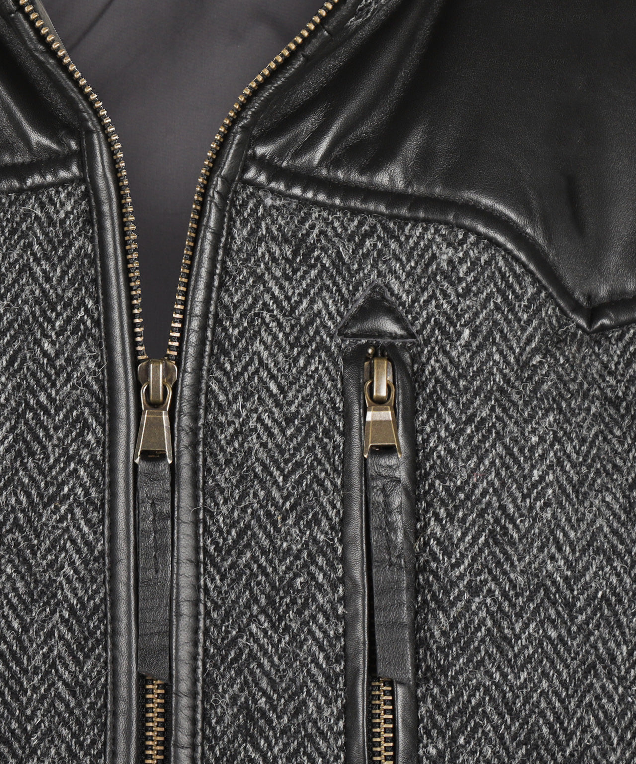 Bodywarmer | Grijs herringbone