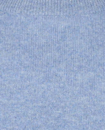 Ronde Hals Cashmere Pullover | Blauw