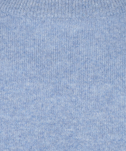 Ronde Hals Cashmere Pullover | Blauw