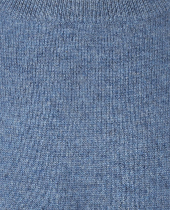 Ronde Hals Cashmere Pullover | Blauw