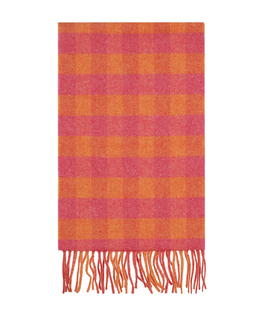 Lamswollen Sjaal | Roze Oranje