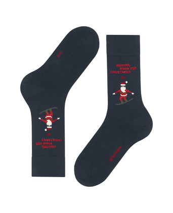 Burlington Snowboarding Santa sok | Blauw