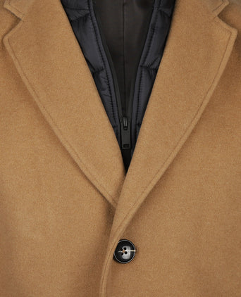 Lange Jas Wolmix | Bruin