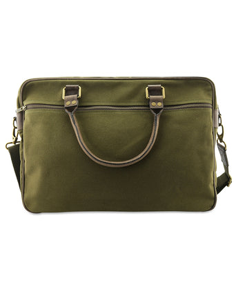 Canvas Briefcase | Olive