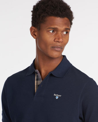 Barbour Tartan Pique Polo | Navy Blauw