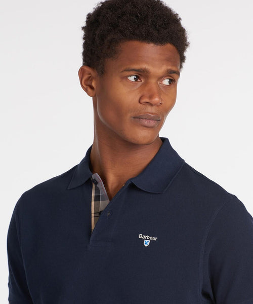 Barbour Tartan Pique Polo | Navy Blauw