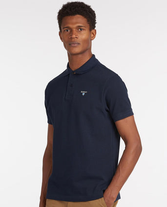Barbour Tartan Pique Polo | Navy Blauw