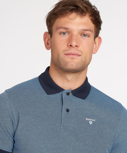 Barbour Polo Essential Sports Mix | Nacht Blauw