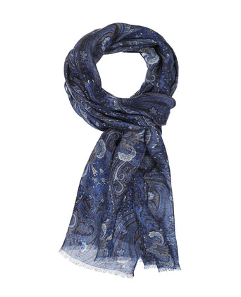 Sjaal Wol/Cashmere/Zijde | Blauw