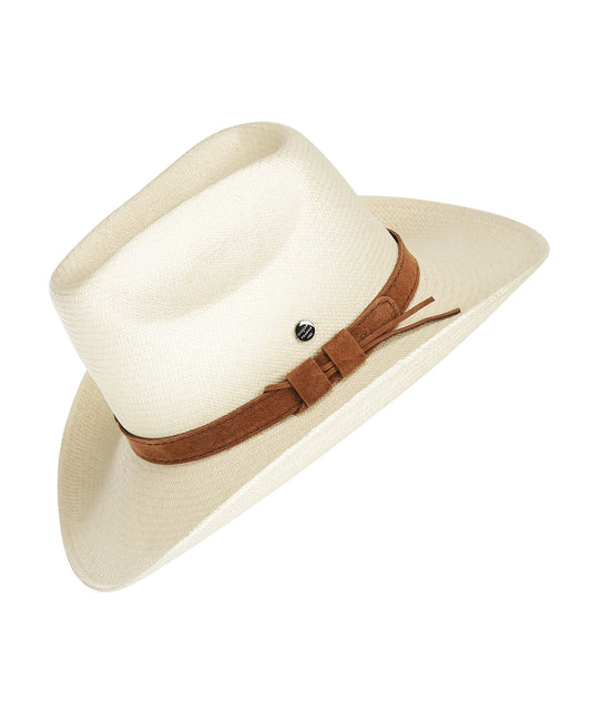 Panama Hoed Western | Naturel Wit