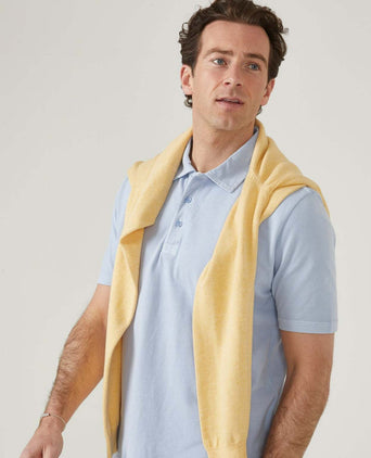 Casual Jersey Polo Korte Mouw | Blauw