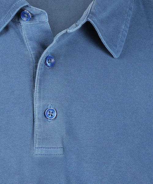 Casual Jersey Polo Korte Mouw | Blauw