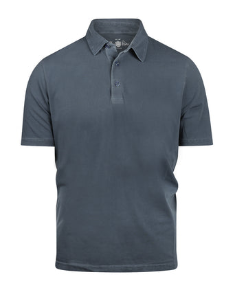Casual Jersey Polo Korte Mouw | Navy Blauw