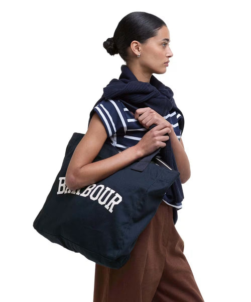 Barbour Logo Holiday Tote Bag | Blauw