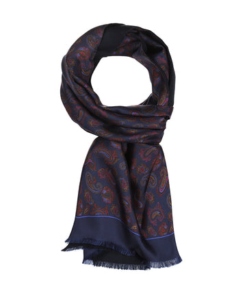 Sjaal Zijde/Wol | Blauw