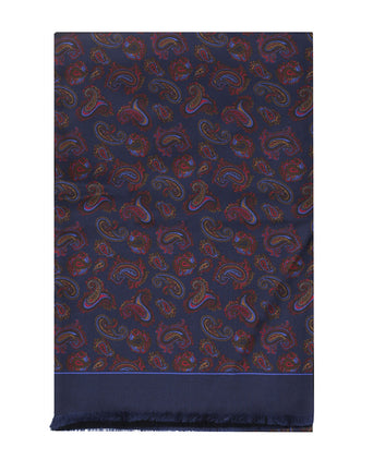 Sjaal Zijde/Wol | Blauw