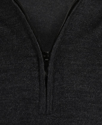 Pullover Merinowol ritskraag | Charcoal