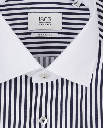 Eterna Overhemd Dubbele Manchet | Blauw