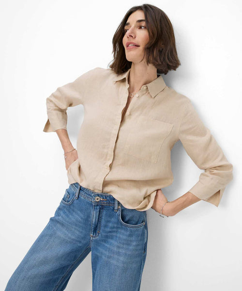 Brax Dames Blouse Vicki | Bruin