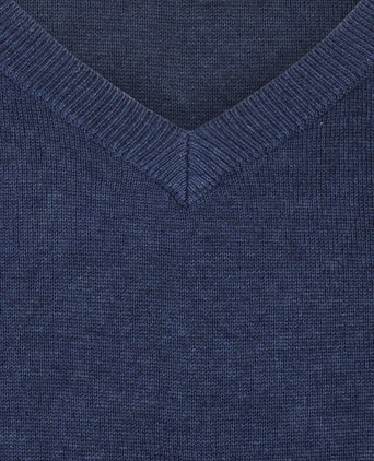 Pullover Dames V-Hals | Denim Blauw