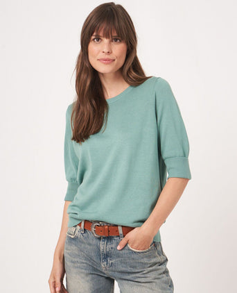 Basic Dames Pullovers korte mouwen | Groen