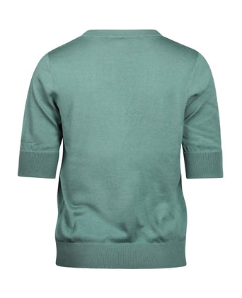 Basic Dames Pullovers korte mouwen | Groen