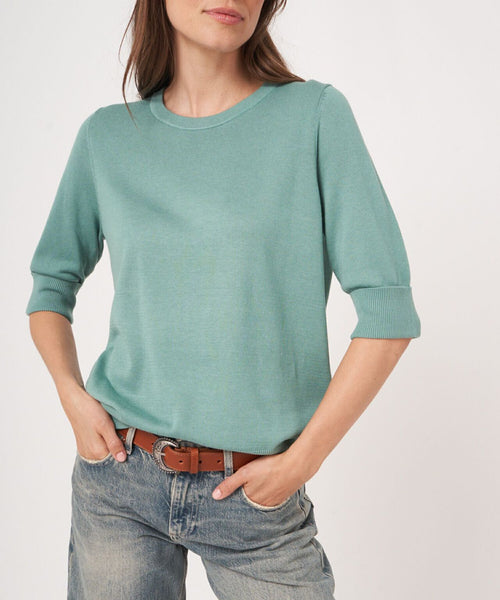 Basic Dames Pullovers korte mouwen | Groen