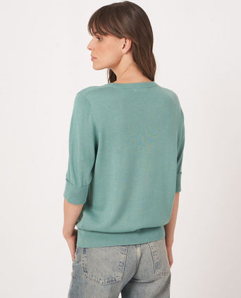 Basic Dames Pullovers korte mouwen | Groen