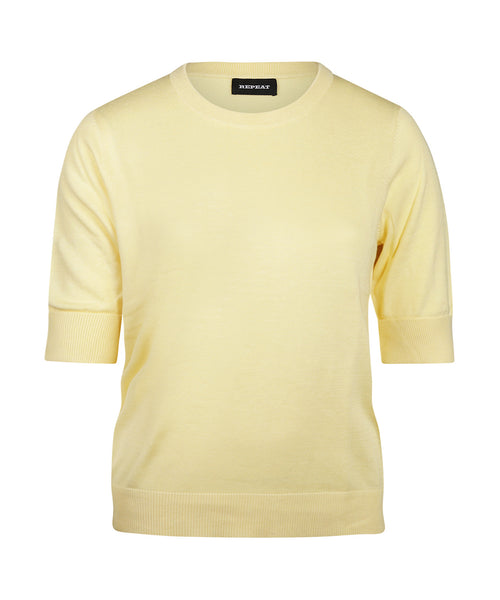 Basic Dames Pullovers korte mouwen | Geel