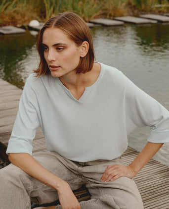 Losvallende Batwing Dames Pullover | Blauw