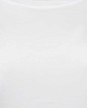 T-shirt Dames Opgerolde mouwen | Wit