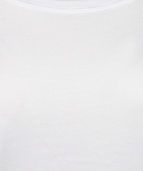 T-shirt Dames Opgerolde mouwen | Wit