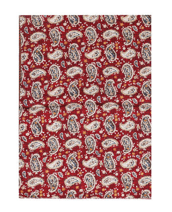 Zijden Sjaal met Paisleyprint | Rood