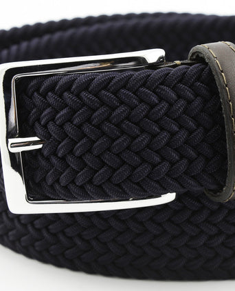 Gevlochten Riem | Navy Blauw