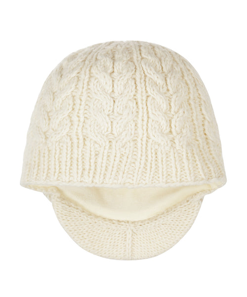 Muts Aran Cable Dames | Wit