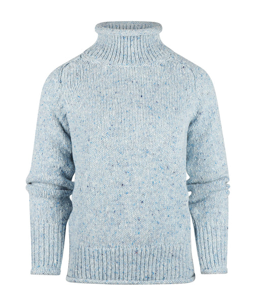 Fisherman Dames Kol Pullover | Blauw